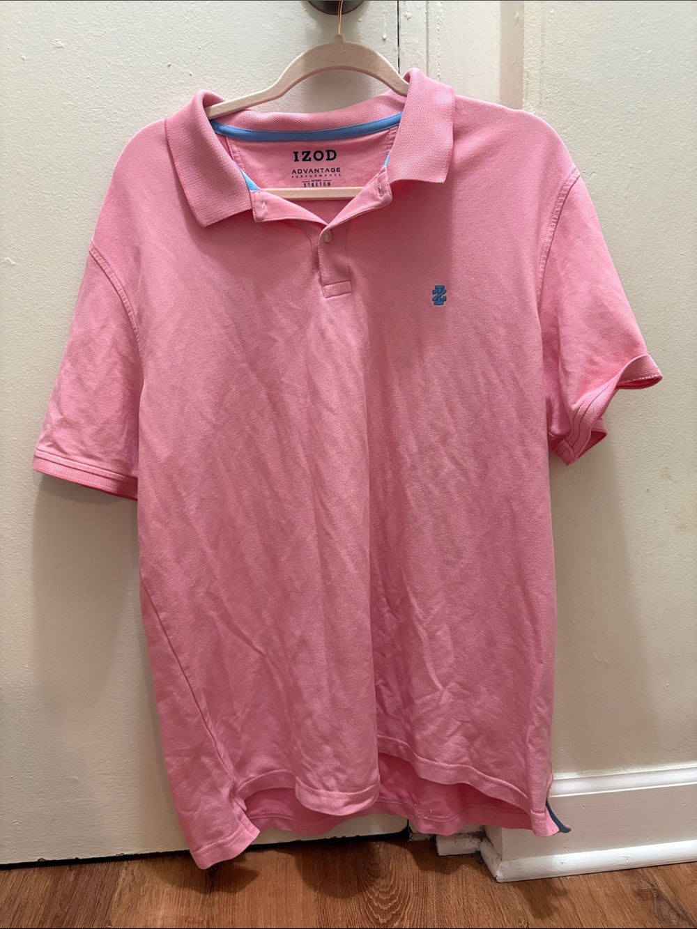Izod Advantage Performance Stretch Polo Shirt Short Sleeve Cotton Pink Mens XL